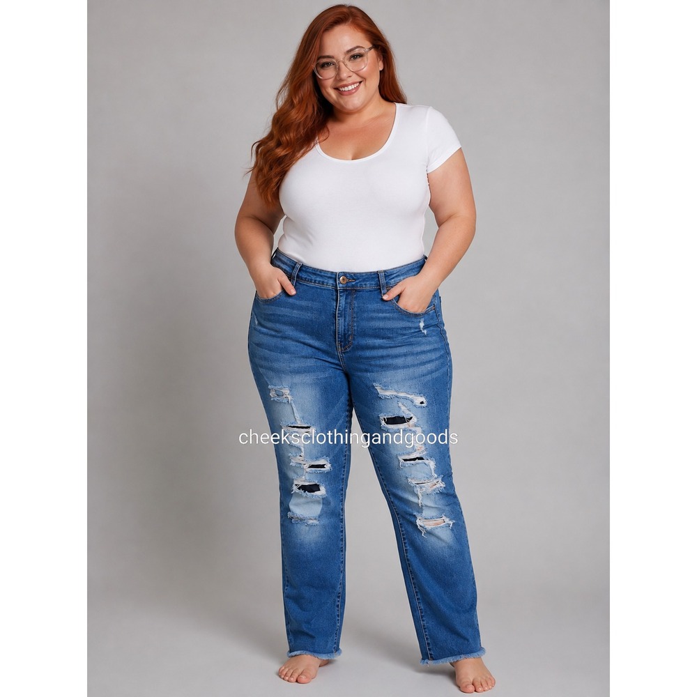 American‎ Eagle Hi-Rise Jegging Plus Size 16 Reg Distressed Raw Hem